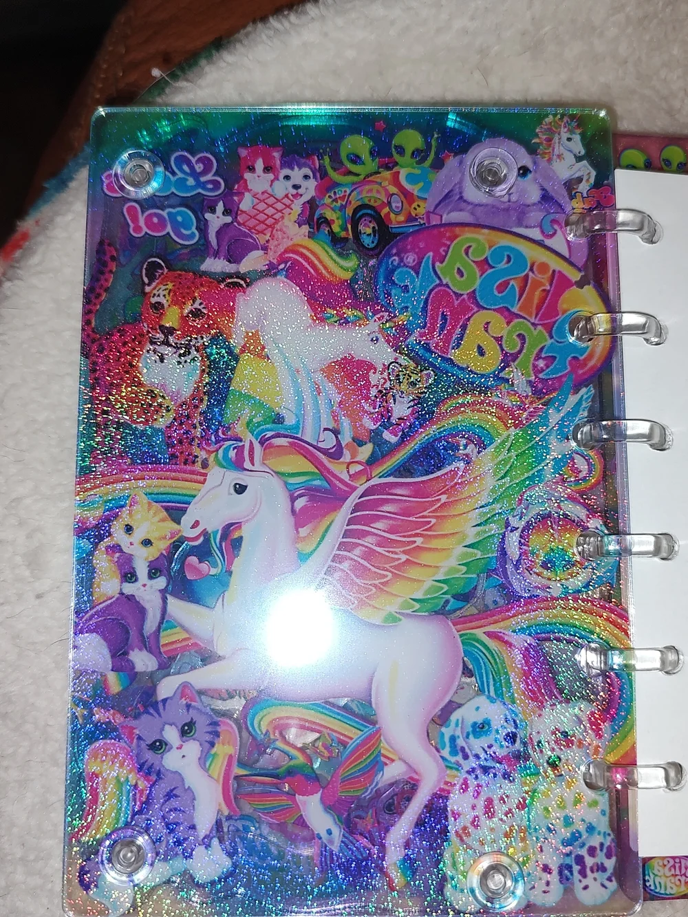 Lisa Frank Rainbow Sticker Journal - Colorful Multicolor Home Office Accessory